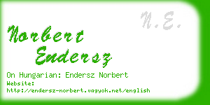 norbert endersz business card